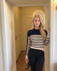 Women Stripe Pattern Jumper