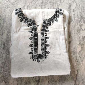 Embroidered Cotton Tunic Top