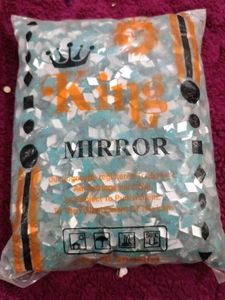 Glass mirror and crystal stone
