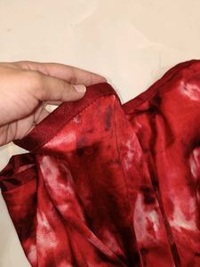 Red Tie-Dye Summer Dress