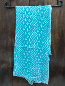 Aqua Blue Kurta Set with Dupatta