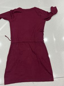 Maroon Casual Dress