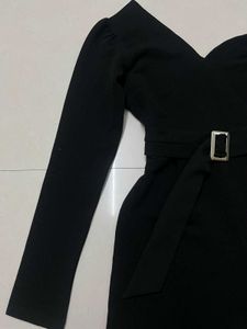 Premium Luxurious Black One-Shoulder Jumpsuit