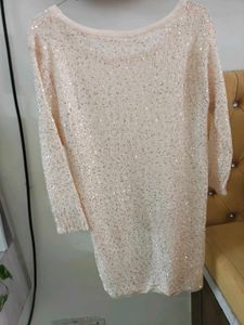 Sparkling Cream Tunic Top