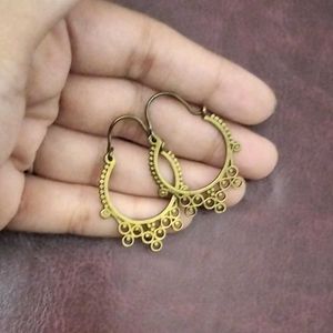 PRICE DROP Brass Tribal Earring