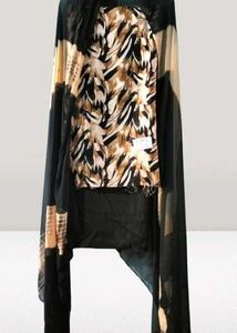 Black colour matching suit with dupatta