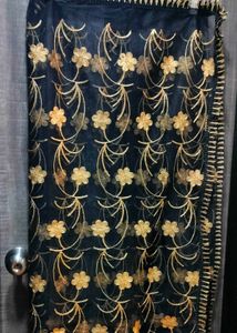 Black And Gold Heavy Embroidered Anarkali