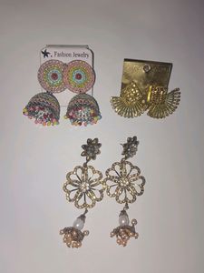 Combo Pack 3 Pear Ear Studs For Girls