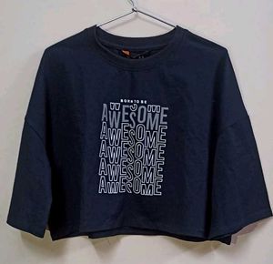 BNWT Zink London Black Graphic Crop Top (Never Wor