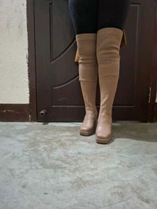 Tan Thigh High Boots