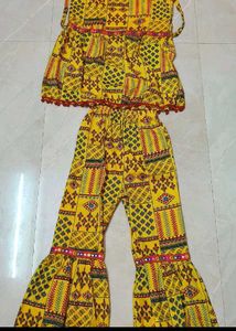women navratri kurta sharara duppta set