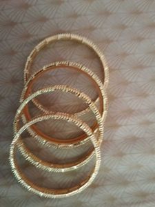 Set of 4 Golden Bangles