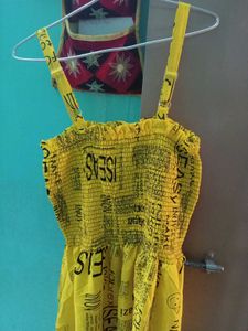 Yellow Printed Sundress