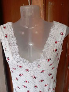 Women's Floral Bodysuit with Lace Trim