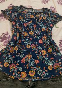 Desi asthetic Floral Print Top