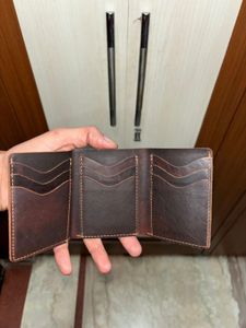 Real Leather-Tri fold Wallet
