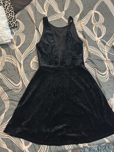 Black Velvet Mini Dress