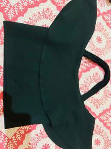 Off-Shoulder Black Crop Top