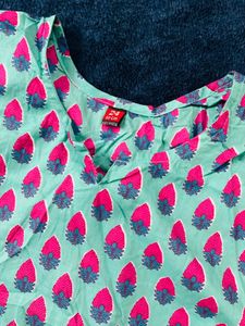 Floral Sleeveless short Kurta