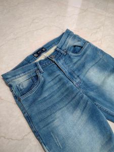 Men's Blue Washed Denim Jeans
