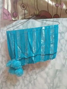Teal Striped Dupatta