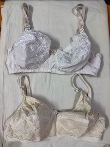Set of 2 Cream n White Bras