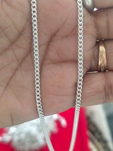 pure Silver CZ design chain (20 inches )