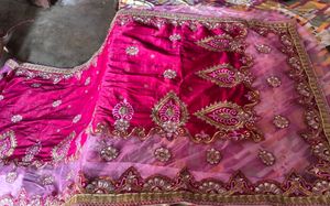Embroidery heavy work saree