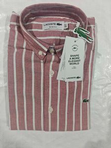Men's Striped Casual Button-Up Shirt