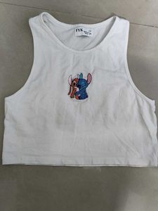 White Stitch & Angel Tank Top