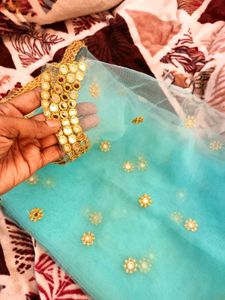 Net Dupatta with Embellishments