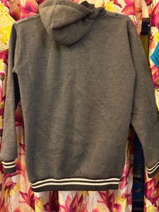 Gray Argyle Zip-Up Jacket