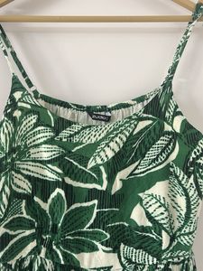 Green Floral Print Sundress