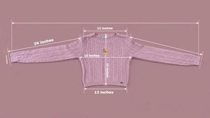 DUSTY PINK CABLE KNIT CROPPED SWEATER