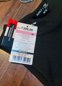 Y2k black ribbed tank top