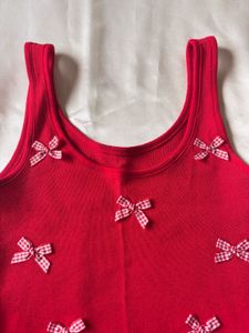 Savana Pinterest Red Bow Top