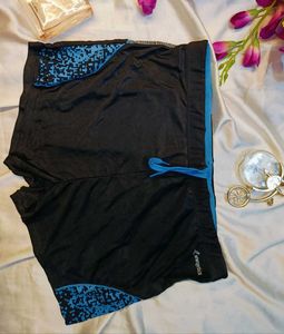 Stylish Black &amp; Blue Athletic Shorts