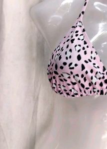 Stylish Cheetah Print Bikini Top