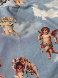 Cloud Cherub Print Cropped Top