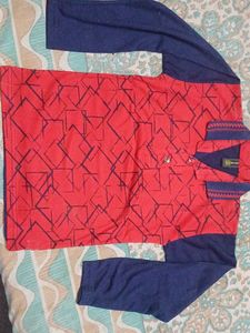 Kids Red & Blue Graphic T-Shirt