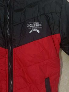 Red &amp; Black Puffer Jacket
