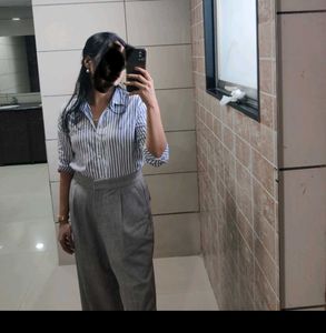 Striped Button-Up Shirt