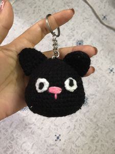 Cute Crochet Cat Keychain