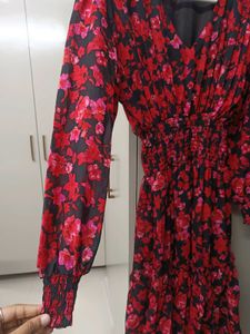 Chic Floral Print Midi Dress