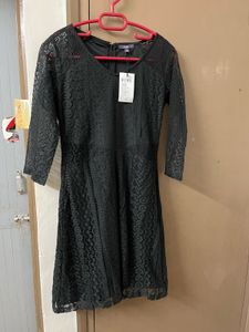 Code by Lifestyle Black Lace V-Neck Dress