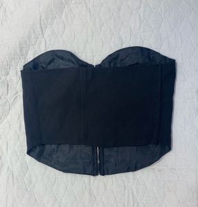 Boohoo Black Corset Top With boning from usa 🇺🇸