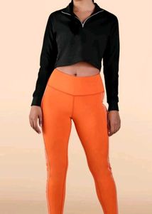 Black Cropped Quarter Zip Pullover