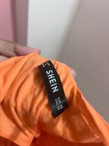Orange Open Back Dress