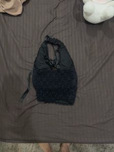 Black Halter Neck Top – Size Small 🖤
