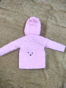 Cute Pink Fox Puffer Jacket